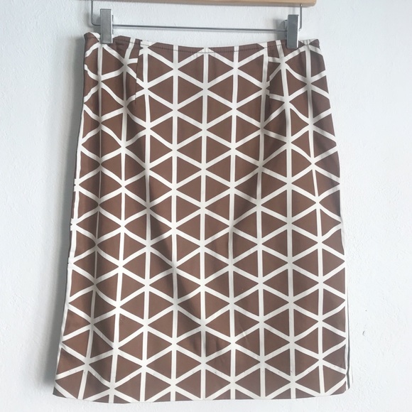 Worth Dresses & Skirts - 🎉HP🎉Worth Pencil Skirt Brown White Pattern